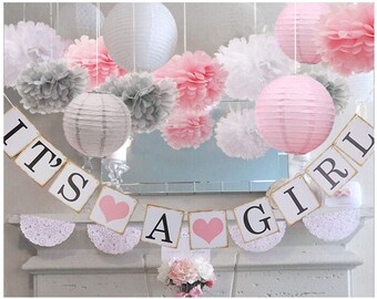Girl Baby Shower Decorations Etsy