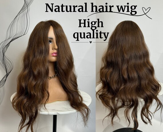 Human Hair wigs Wigs for woman Brown wig Skin top wig Natural Hair wig Full lace wig Custom wig Long wig Womens wig Virgin Hair wig brown