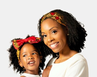 Satin-Lined Headbands| Mom and Baby Headbands| Baby Bows| Mommy and Me| Ankara Print Headbands| Hair Accessories|