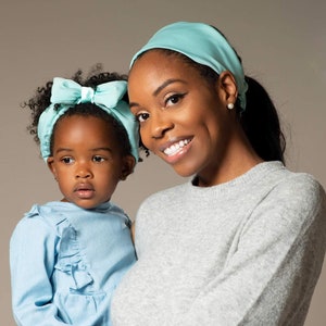 Diademas forradas de satén / Diademas para mamá y bebé / Arcos para bebés / Mamá y yo