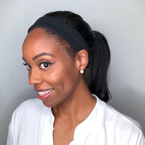 Simple Black Satin-Lined Headband| Simple Satin Headband|Women&#39;s Headbands Satin Lined Headband| Hair Accessories