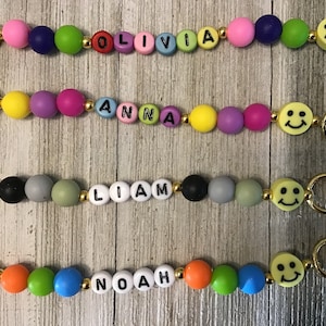Tirette personnalisée pour enfant, porte-clés personnalisé avec nom, tirette pour la rentrée des classes, tirette colorée pour enfant