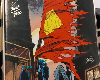Superman #75 - Der Tod von Superman. Comic von den Künstlern signiert! Erster Druck, 1993. CGC Benotet mit 7,5.