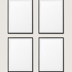 Four Frames Mockup, For Etsy Sellers, Mockup, Four Frames, PSD file, Instant Download, Black Frames, Stock Photo, photoshop file