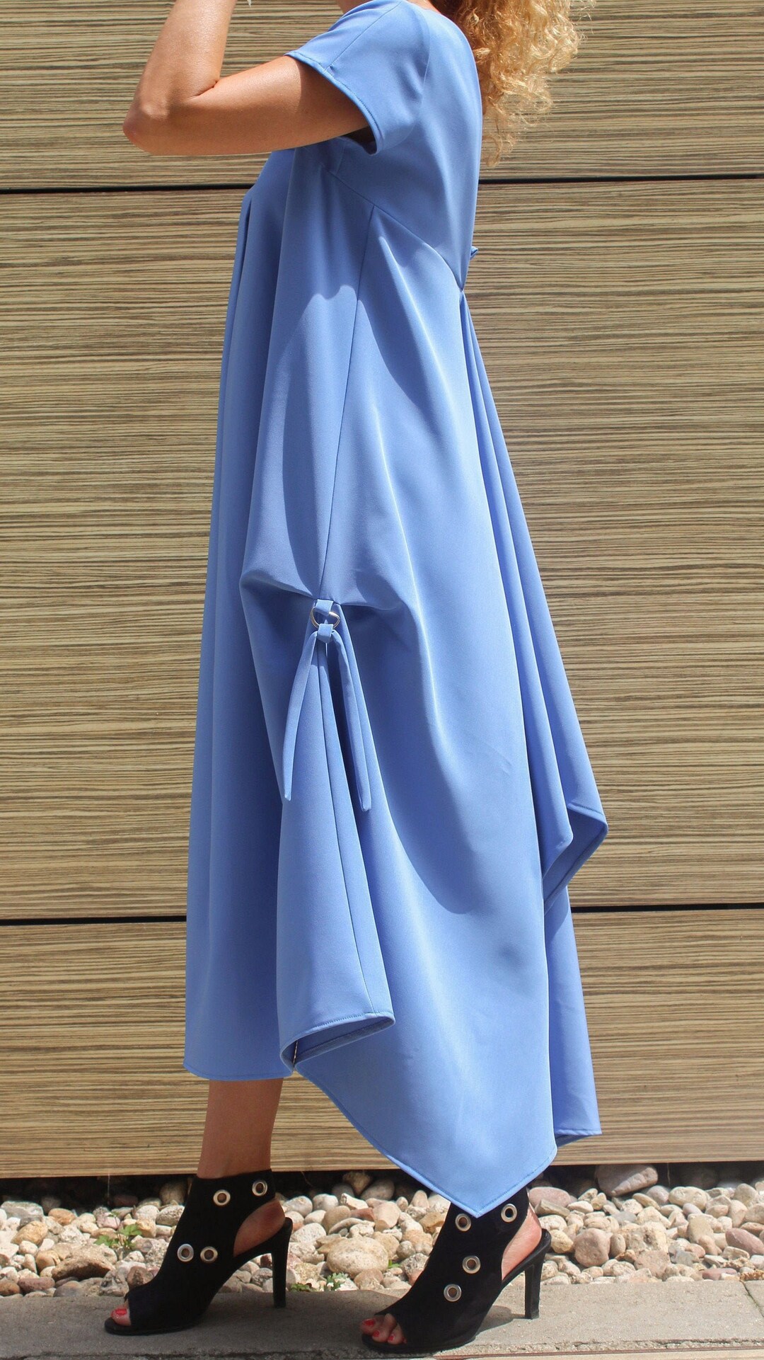 Loose Blue Dress Baggy Dress Maternity Dress Minimalist Urban Etsy