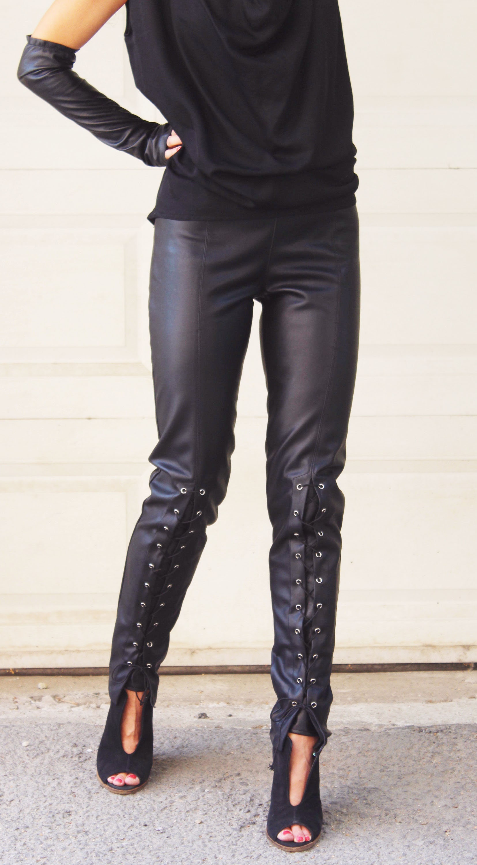 extra long leather pants
