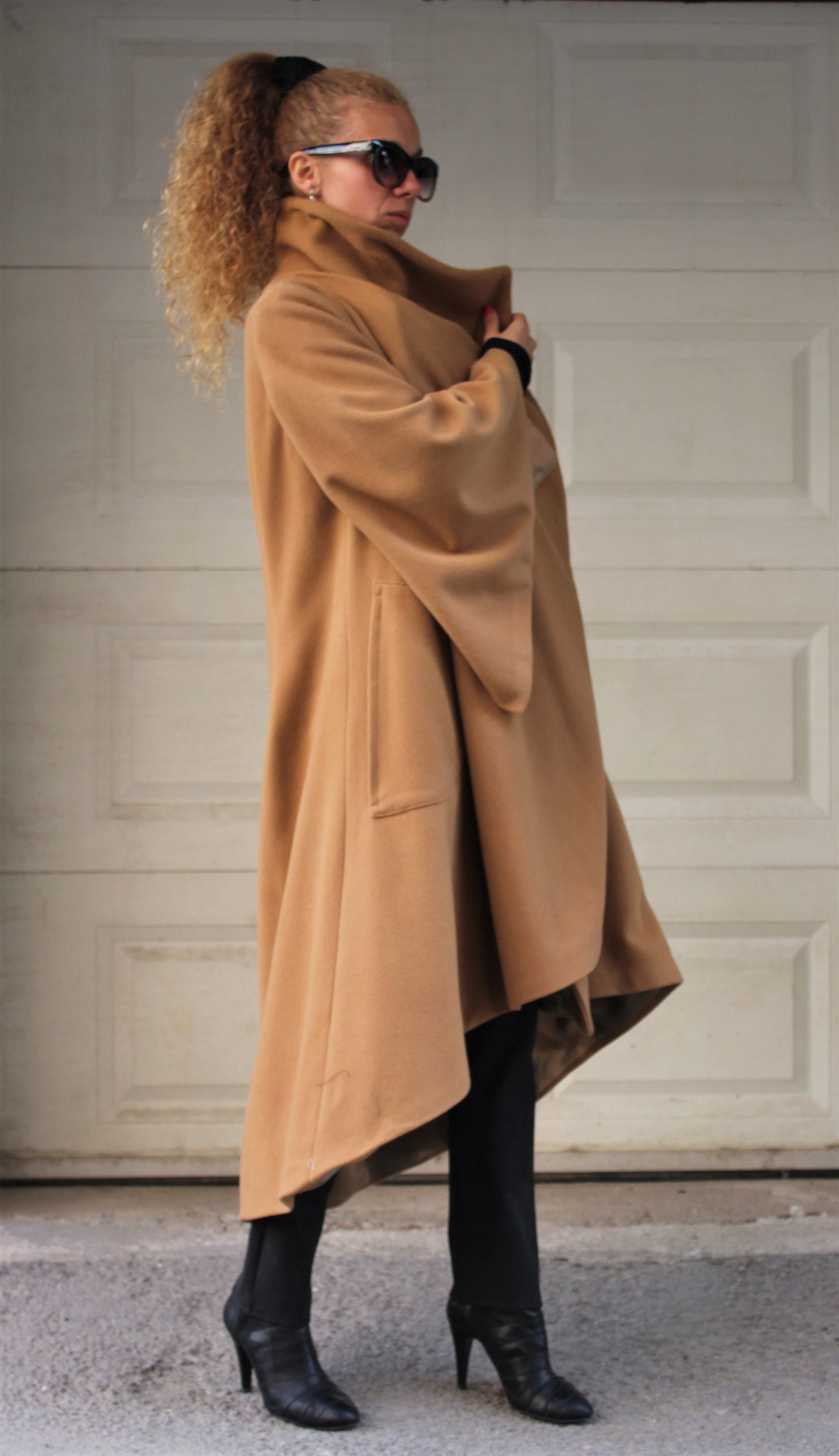 Long Brown Coat Woman Spring Coat Baggy Coat Loose Coat Long - Etsy
