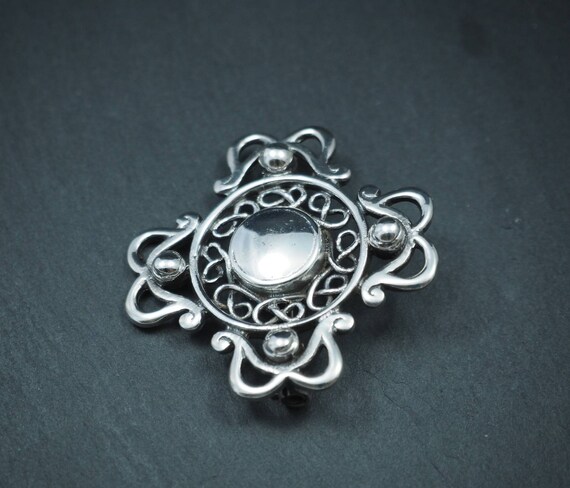 Shetland Silvercraft Celtic Brooch - St Ninian's … - image 4