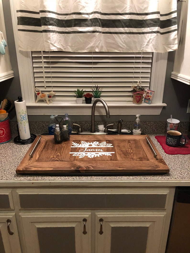 Wooden Sink Cover // Extra counter space in kitchen // Cover Etsy