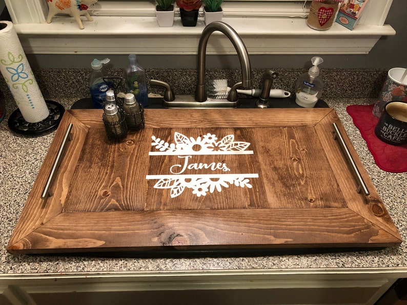 Wooden Sink Cover // Extra counter space in kitchen // Cover Etsy