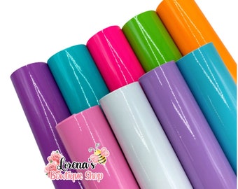 Glossy Faux Leather Sheets - Choose Color - DIY Crafts