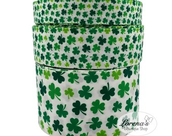 Shamrock Grosgrain Ribbon, Choose Width, DIY Crafts