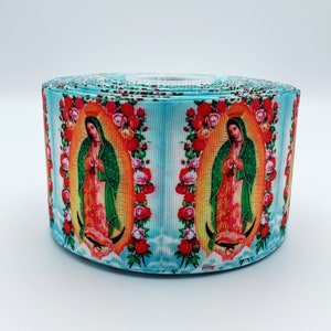 3&quot; Virgencita de Guadalupe Grosgrain Ribbon, Craft Supplies, DIY Crafts