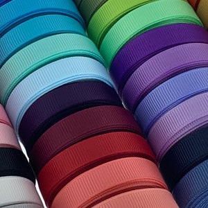 3/8&quot; Solid Grosgrain Ribbon - 5 Yards
