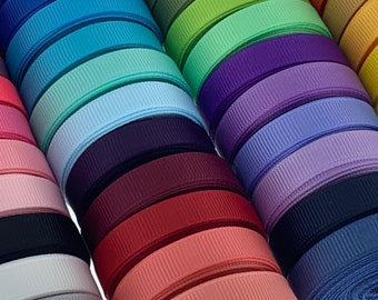3/8" Solid Grosgrain Ribbon - 5 Yards