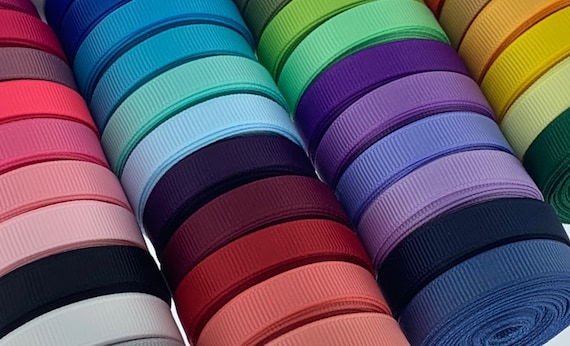 3/8" Solid Grosgrain Ribbon - 5 Yards