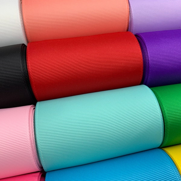 1 Yard - 3" Solid Grosgrain Ribbon - You Choose Color
