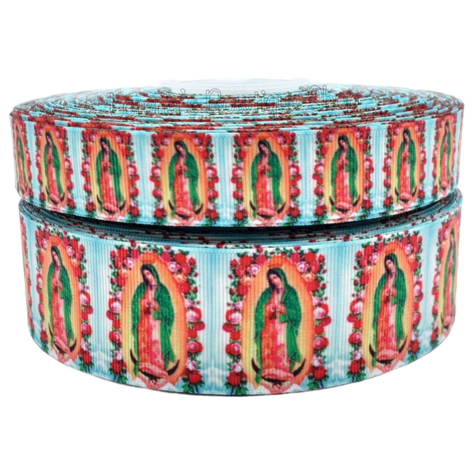 Ruban Gros-grain Virgencita Plis (Vierge Marie Fatima) - 5 Yards, 7/8 De Pouce, Pour Créations