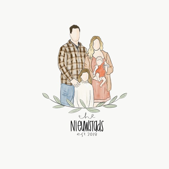 Custom watercolor portrait