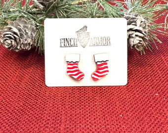 Christmas Stocking Stud Earrings