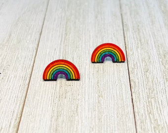 Rainbow Pride Stud Earrings