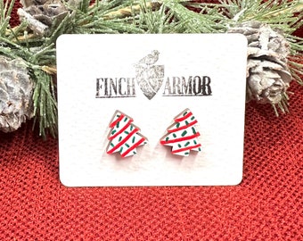 Christmas Tree Snack Cake Earrings