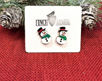 Snowmen Stud Earrings