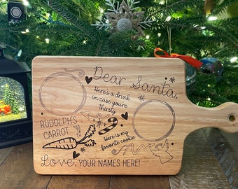 Dear Santa Tray, Personalized Santa Tray, Christmas Tray, Christmas Eve Tray