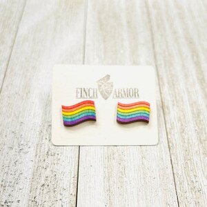 Rainbow Pride Flag Stud Earrings image 3