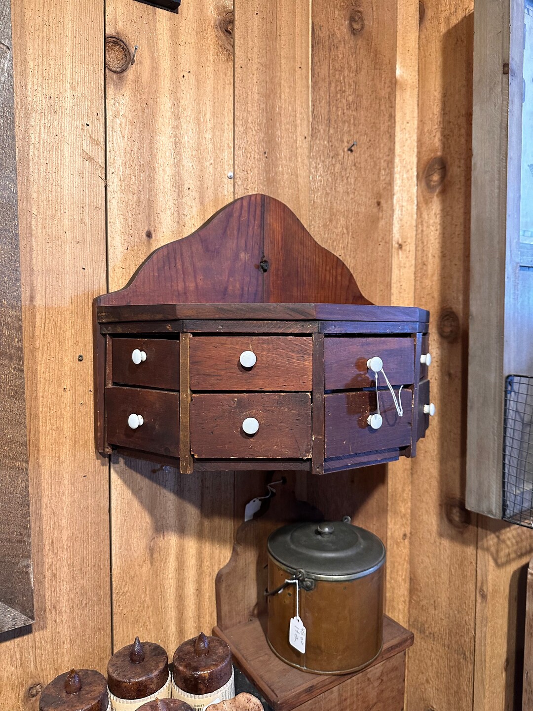 Antique Smaller Original Wooden General Store Hardware Etsy