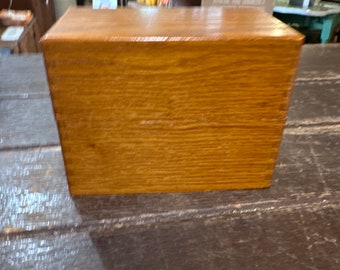 Vintage wooden recipe box