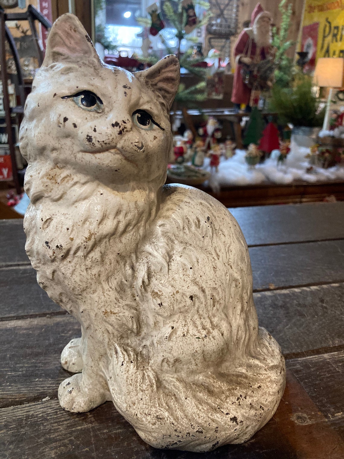 Antique Hubly Cast iron cat door stop. Etsy