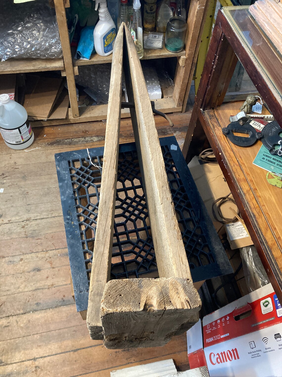 Antique handmade primitive wooden horse shoe vise Etsy