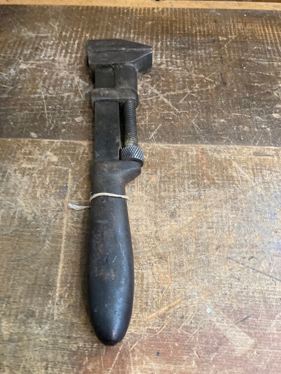 Antique wooden handle monkey wrench Etsy