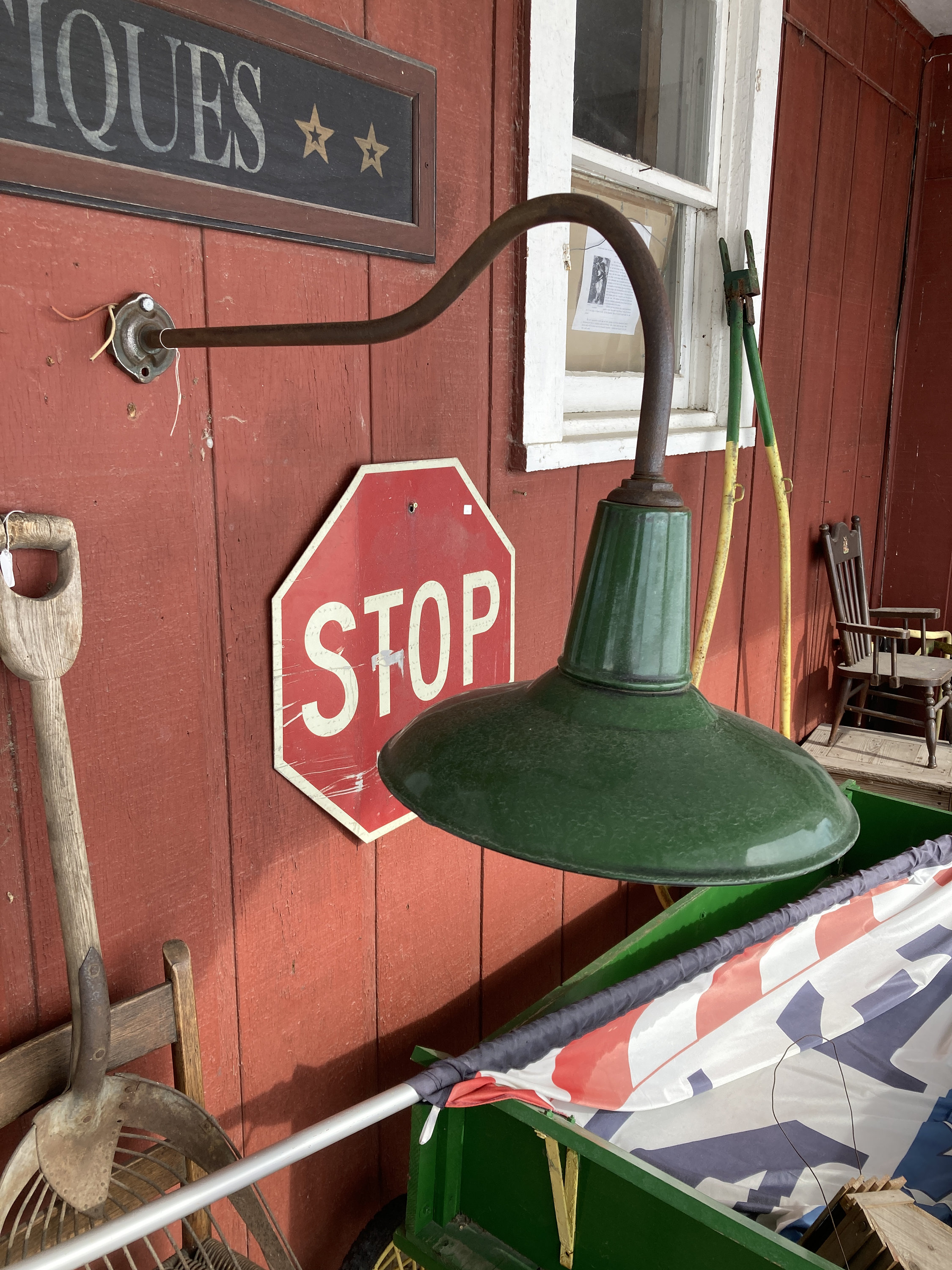 Vintage old barn light from around the 1930s with the bracket | Etsy