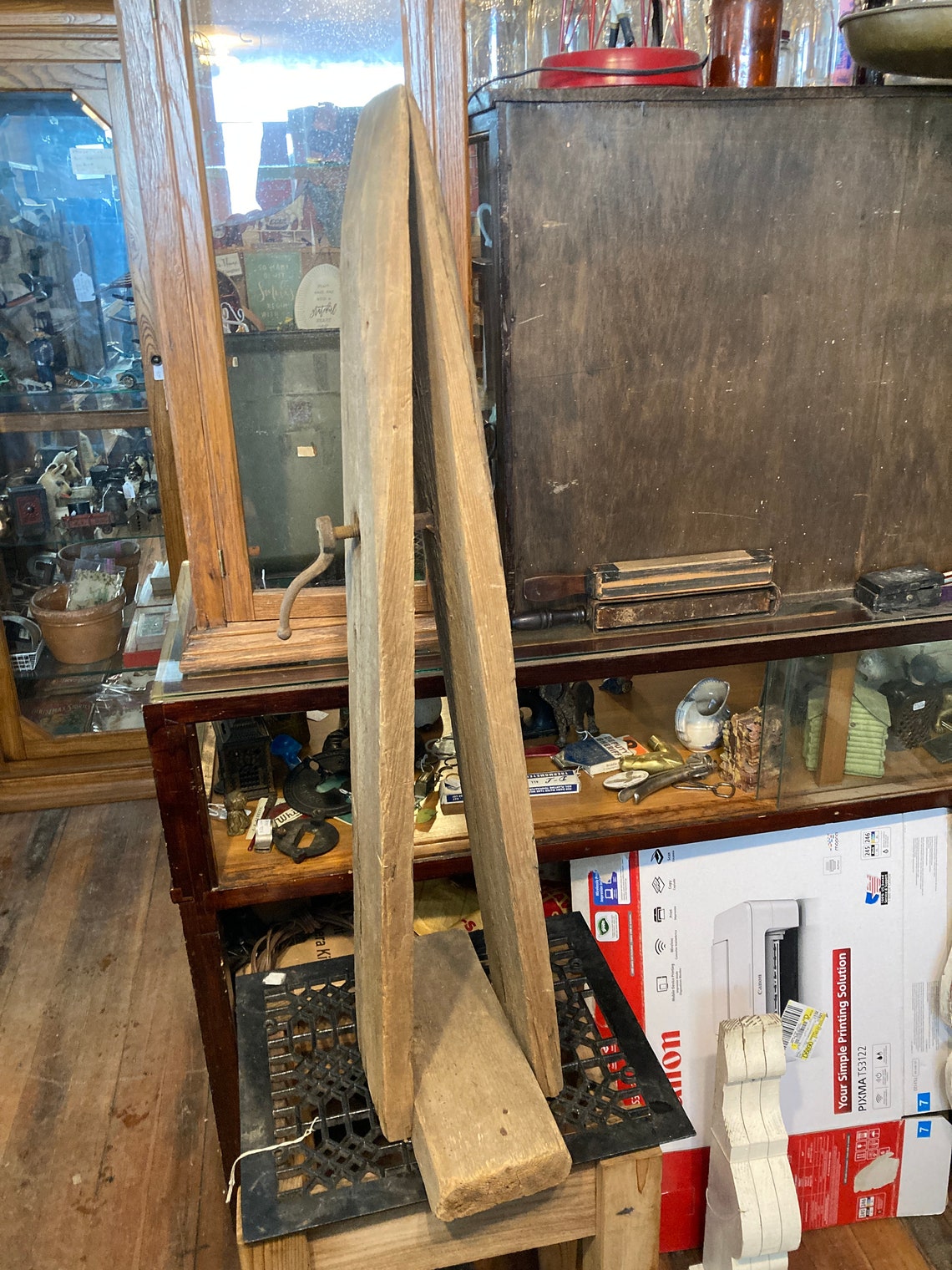 Antique handmade primitive wooden horse shoe vise Etsy