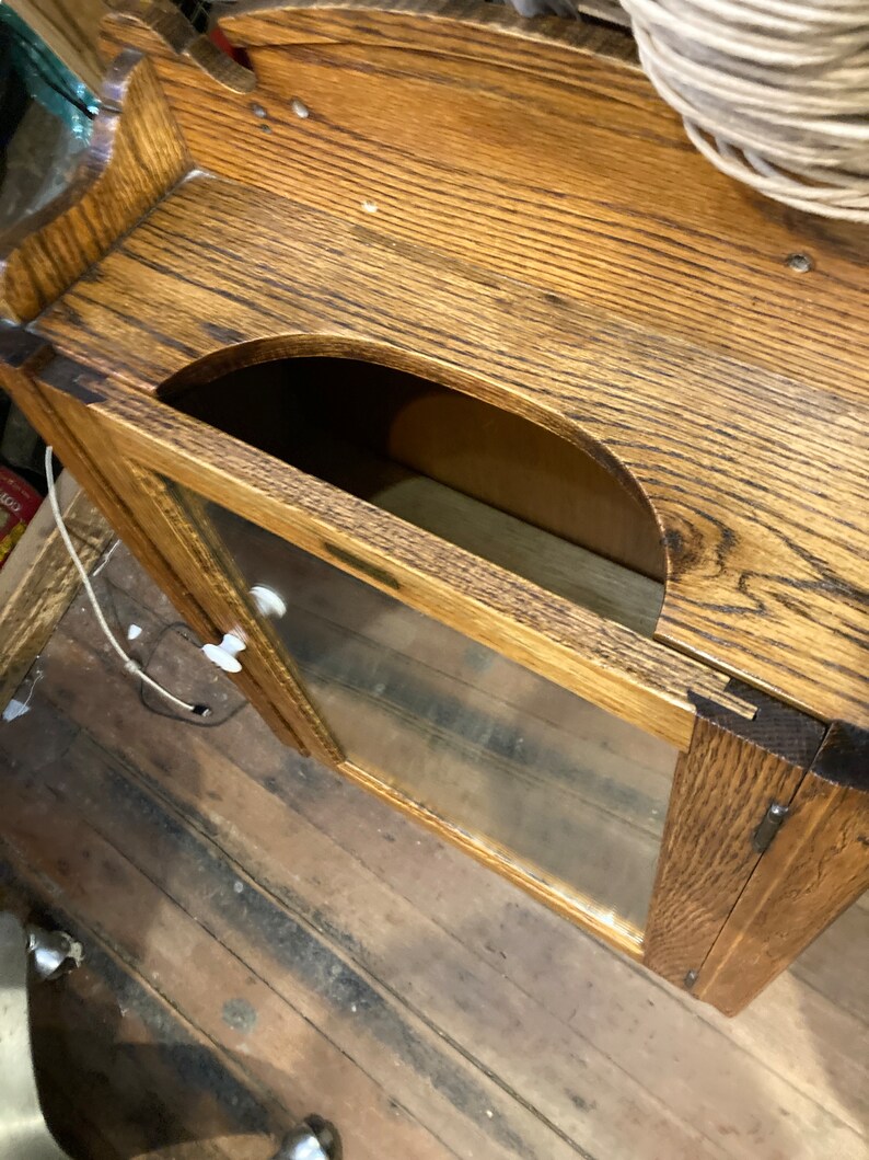 Vintage Older Solid Oak Medicine Etsy