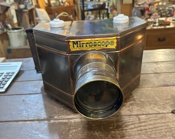 Antique tin old micro scope