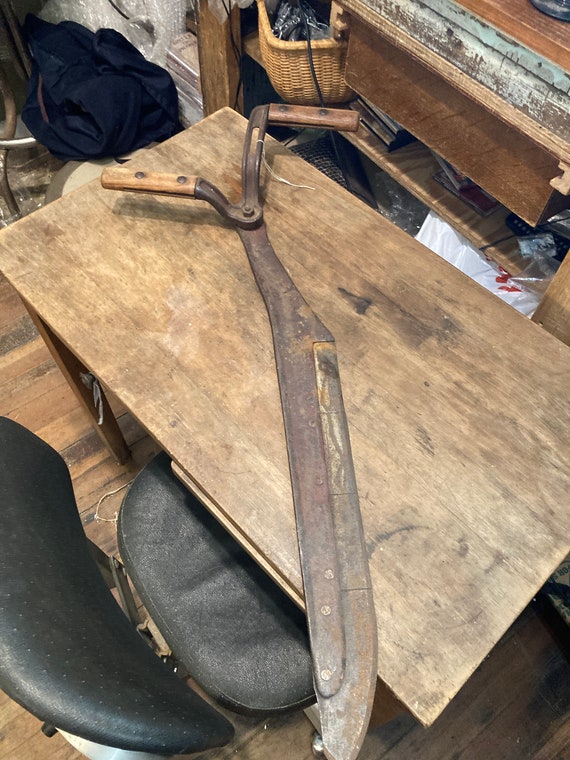 Antique primitive early farm corn stalk knife Etsy