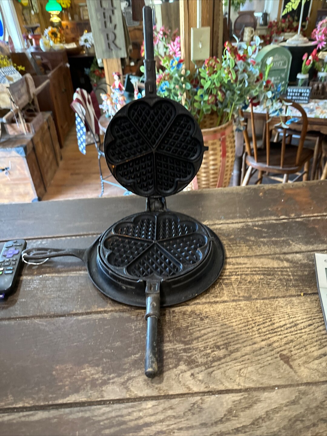 Antique Alfred Anderson Cast Iron Heart Shaped Waffle Iron. Etsy