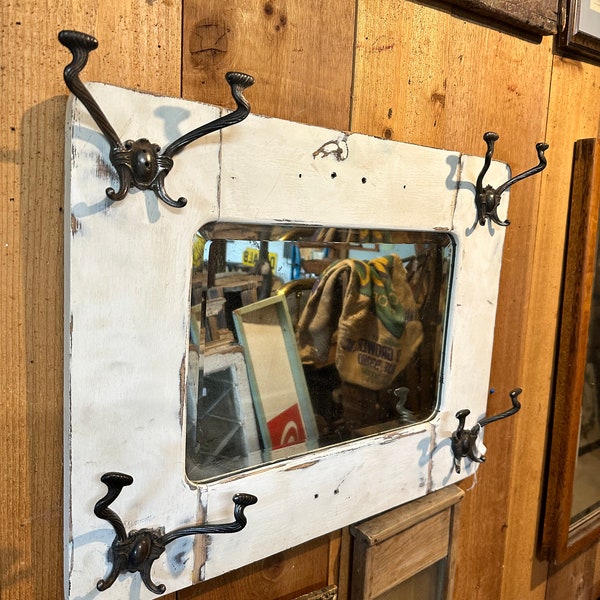 Mirror With Hooks Etsy