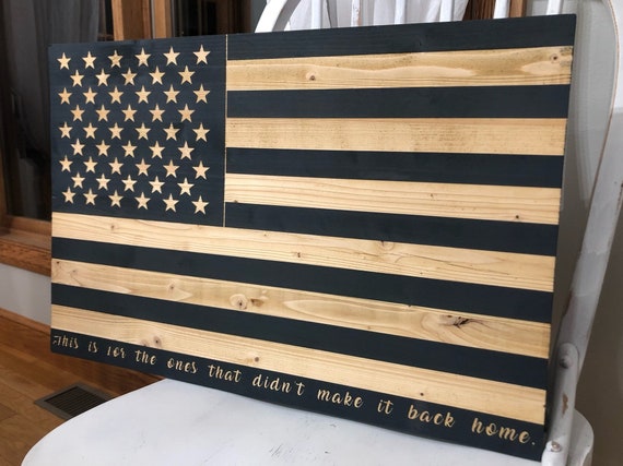 American Flag Sign For Home Large Wood Sign Custom Sign Etsy
