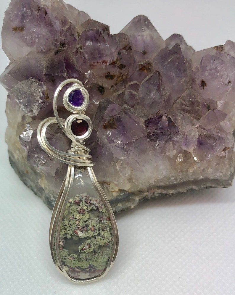 Moss agate necklace