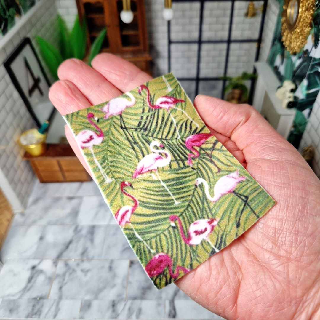 Tropical Flamingo Rug for Modern 24th Scale Dollshouse, Diorama or ...