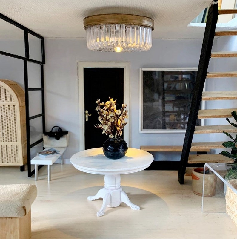 Working Dollhouse Chandelier Light for a Modern 12th Scale Etsy UK