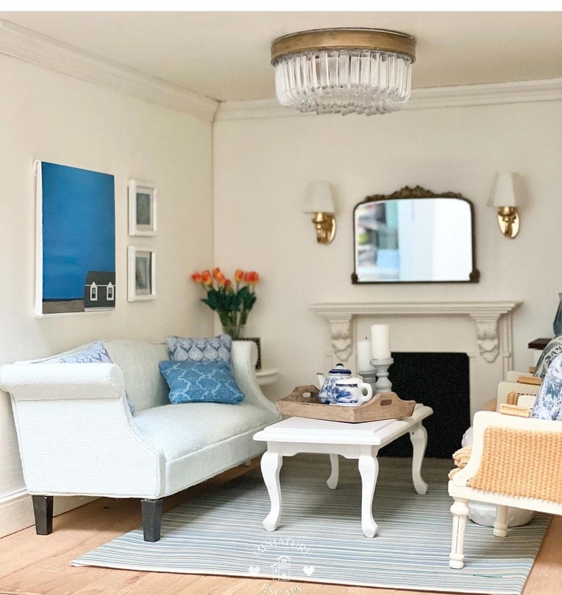 Working Dollhouse Chandelier Light for a Modern 12th Scale Etsy