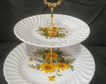 678, Vintage Two tier cake stand, Made by SCIO