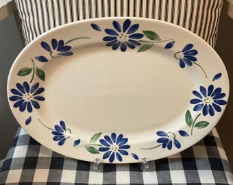 Pfaltzgraff XL Oval Serving Platters, 4 avail,  white stoneware  made  in the USA, featuring the maker's classic backstamp logo, 3 patterns