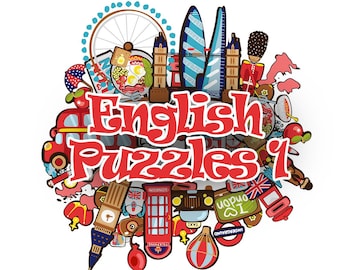 English Puzzles Vocabulary practice workbook for English language learners and teachers - printable PDF - Elementary level