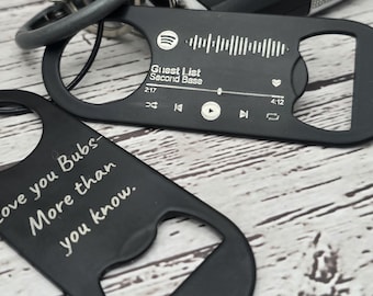 Spotify Code Keychain Bottle Opener: Personalized Music Lover Gift